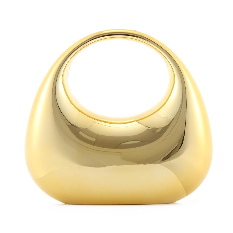 Lanpet Women's Moon Shape Unique Handbag Acrylic Top-handle Purse Crossbody Evening Handbag | Amazon (US)