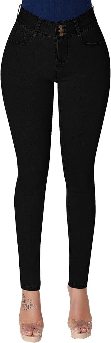 roswear Womens High Waisted Skinny Stretch Butt Lifting Jeans | Amazon (US)