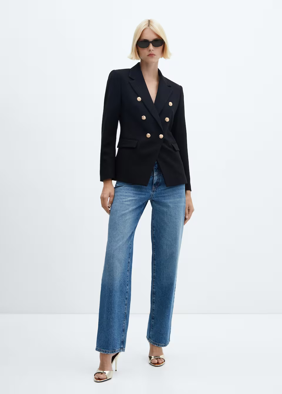 Double-breasted blazer -  Women | Mango United Kingdom | MANGO (UK)