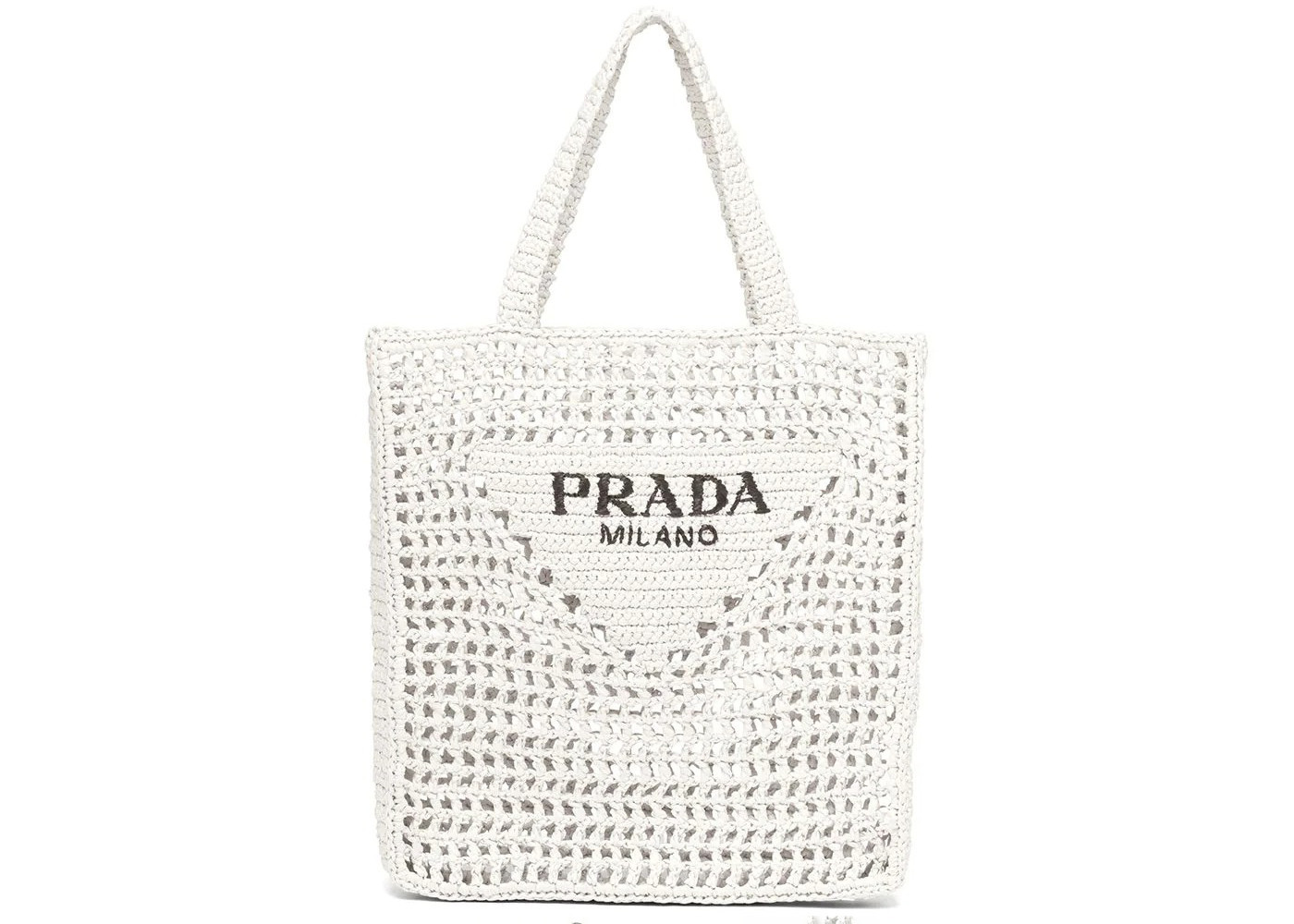 Prada Raffia Tote Bag White | StockX