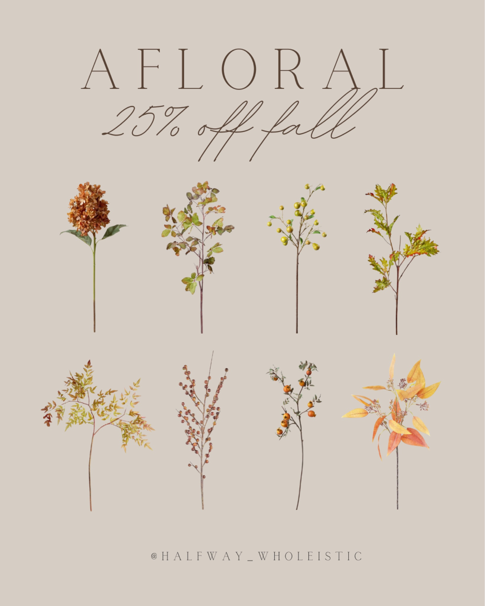 25% off all fall stems at Afloral using code FALL25

I linked some of my favorites! 

#eucalyptus #centerpiece #leaves #hydrangea #faux 

#LTKHome #LTKSeasonal #LTKSaleAlert