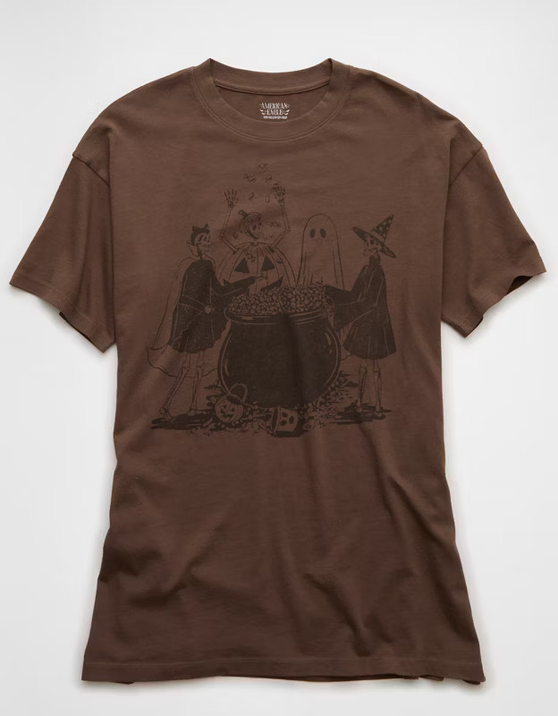 AE Oversized Halloween Graphic T-Shirt | American Eagle Outfitters (US & CA)