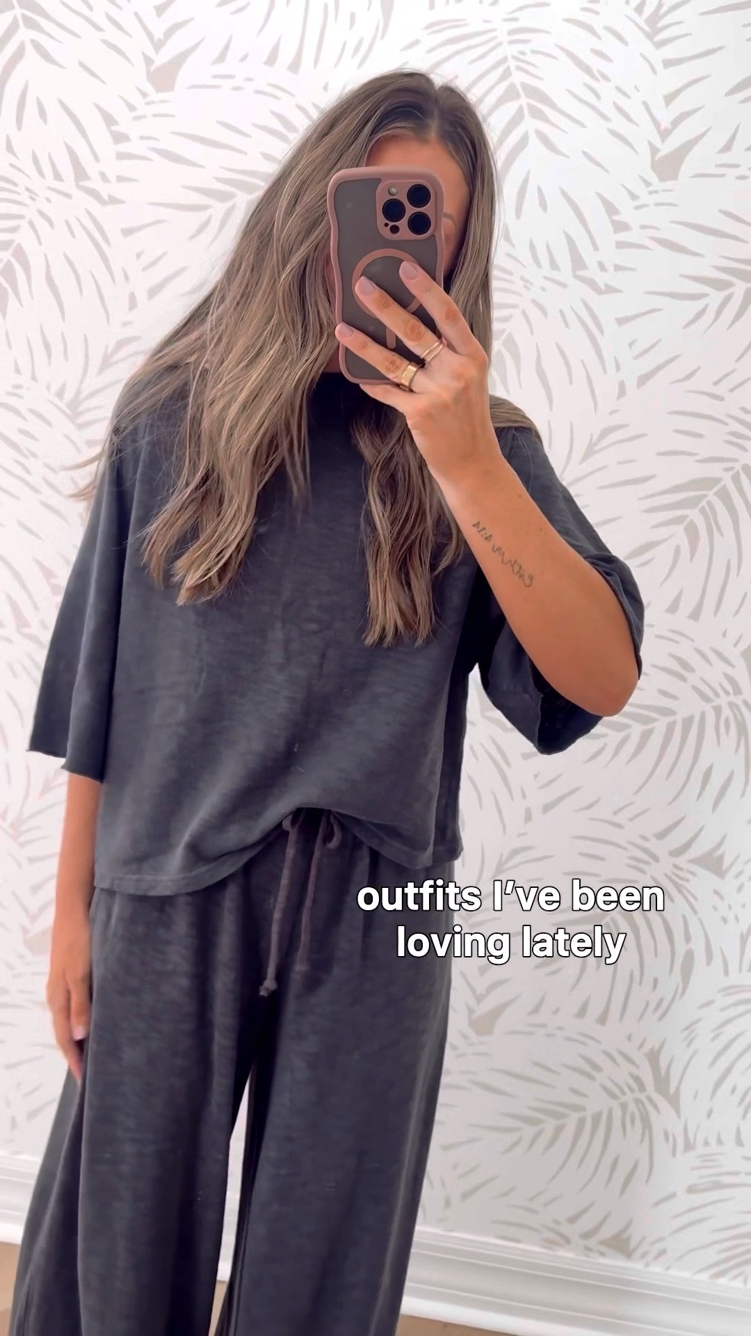 Easy, comfy outfits I’ve been LOVING lately! For reference: I’m 5’4, size S or 2 is my true sizing. 
-I size down to XS in aerie & the first set is still super oversized! GO DOWN!! 
-size 2 target jeans (they’re a little baggy and loose.. go down one if you want them more fitted) // XS cardigan (an absolute must-have staple I wear in EVERY season!)
-small coverup 
-XS Walmart skort (ALO look for less!!) / tank has a built in bra! True to size. 
-XS Walmart tank (FP look for less!) and 0 in jeans (size down) 
-XS American Eagle pants (go down! They run big!) // XS tee 


Mom outfits
Travel outfit
Spring break
Beach 
Resort look
Pool 
Swim coverup 
Resort wear 
Loungewear
Matching set
What to wear 
Vacation outfit Spring break
