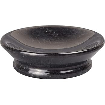 Creative Home Luxury Black Marble Soap Dish – Durable 100% Natural Marble Soap Holder, Round De... | Amazon (US)