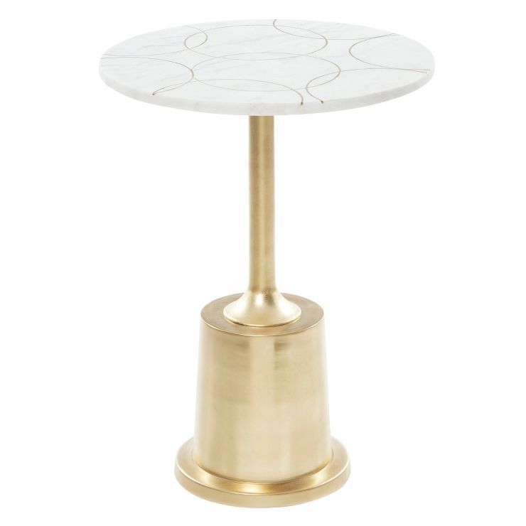 Modern Marble Accent Table Gold - Olivia & May | Target