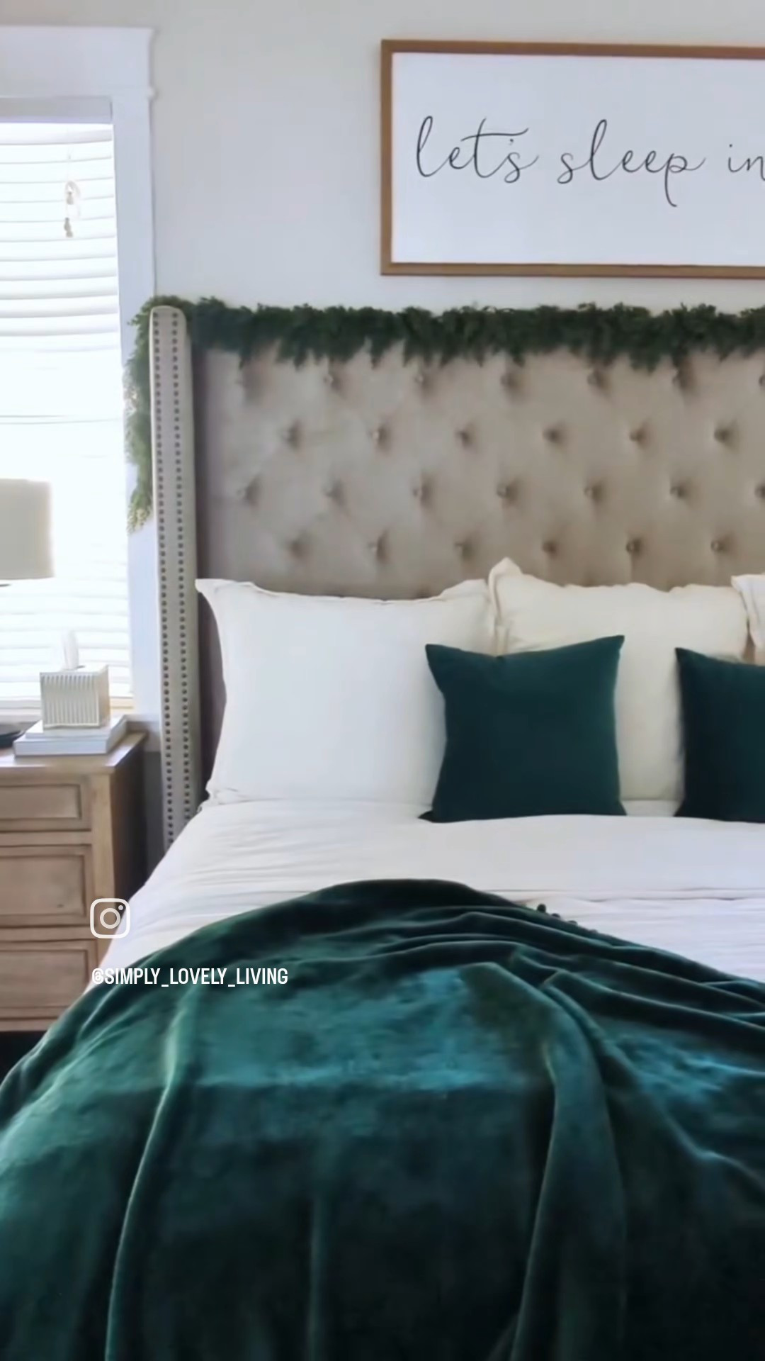 How to attach garlands to your upholstered headboard. Christmas hacks. Cedar garland. Safety pins. Christmas bedroom decor. #Christmas #LTKfind

#LTKHoliday #LTKSeasonal #LTKHome