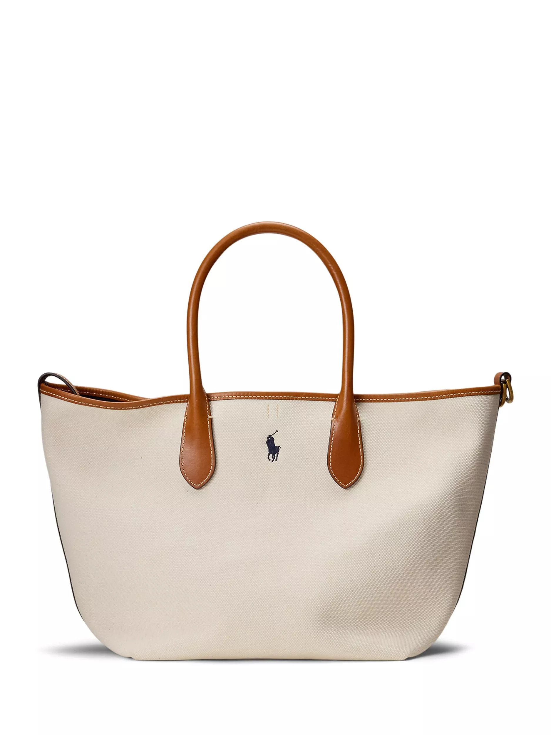 Polo Ralph Lauren Canvas Tote Bag, Natural/Navy | John Lewis (UK)