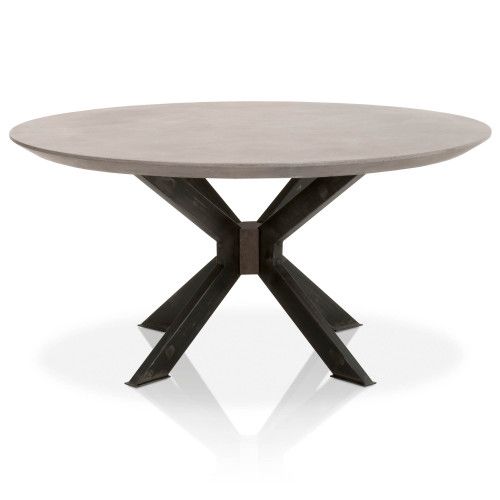 Essentials for Living Industry Round Dining Table Ash Grey | Gracious Style