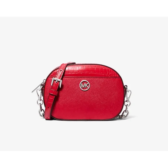 MICHAEL Michael Kors Jet Set Glam Leather Crossbody Bag BRIGHT RED | Walmart (US)