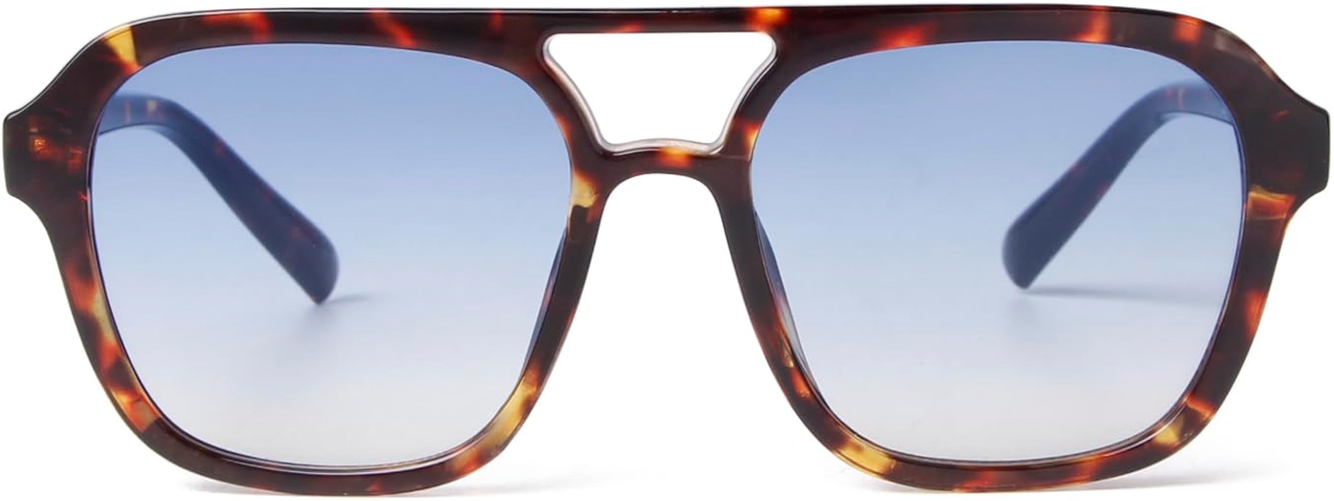 ADE WU Retro Aviator Sunglasses for Women Men,Vintage Fashion 70s Stylish Square Aviators | Amazon (US)