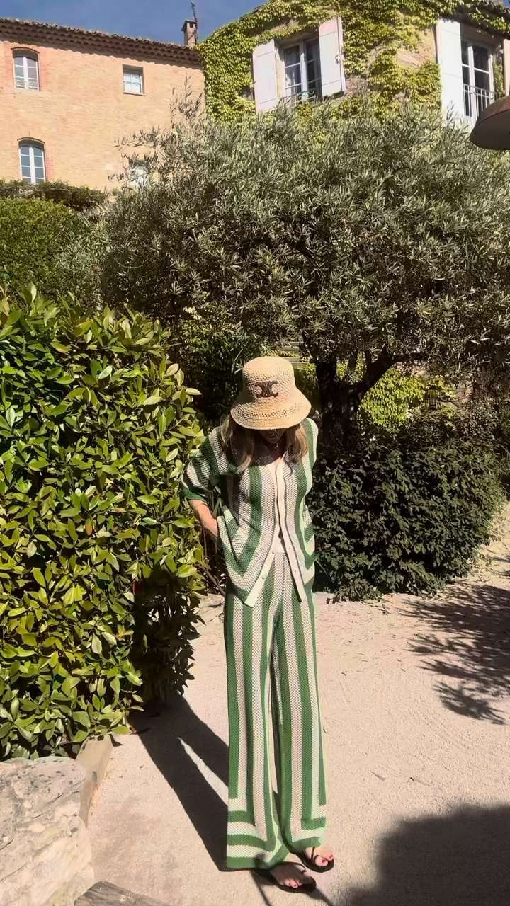 Vacation mode💚 In my element (and my favorite striped set). 

 #LTKStyleTip #LTKTravel