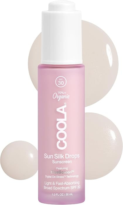 COOLA Organic Sun Silk Drops and Face Moisturizer with SPF 30, Dermatologist Tested Sunscreen wit... | Amazon (US)