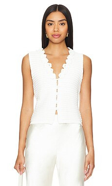 Tularosa Callia Vest in Cream from Revolve.com | Revolve Clothing (Global)