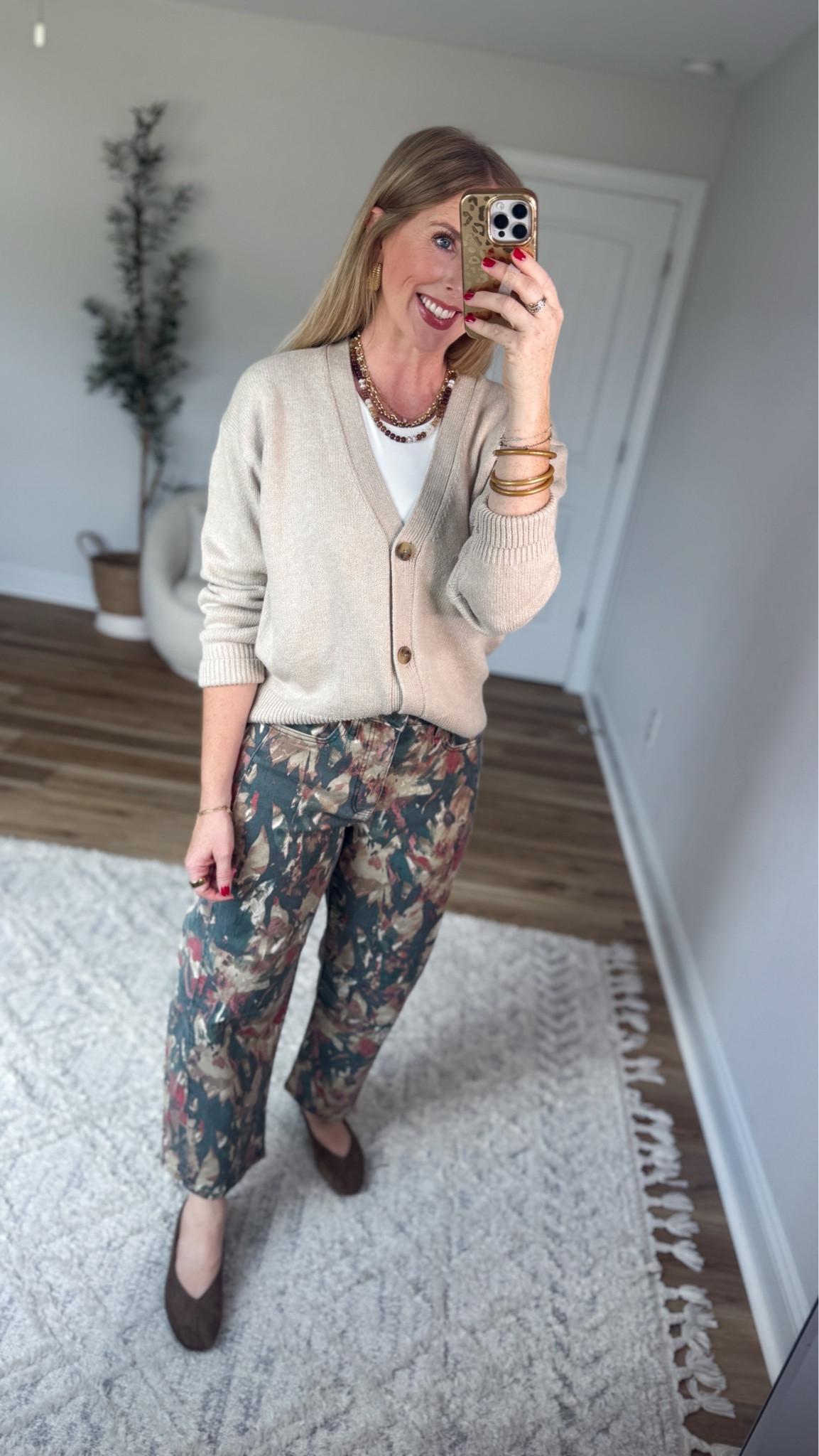 Walmart try on, Walmart style, printed barrel jeans, scenario, fall fashion

#LTKootd