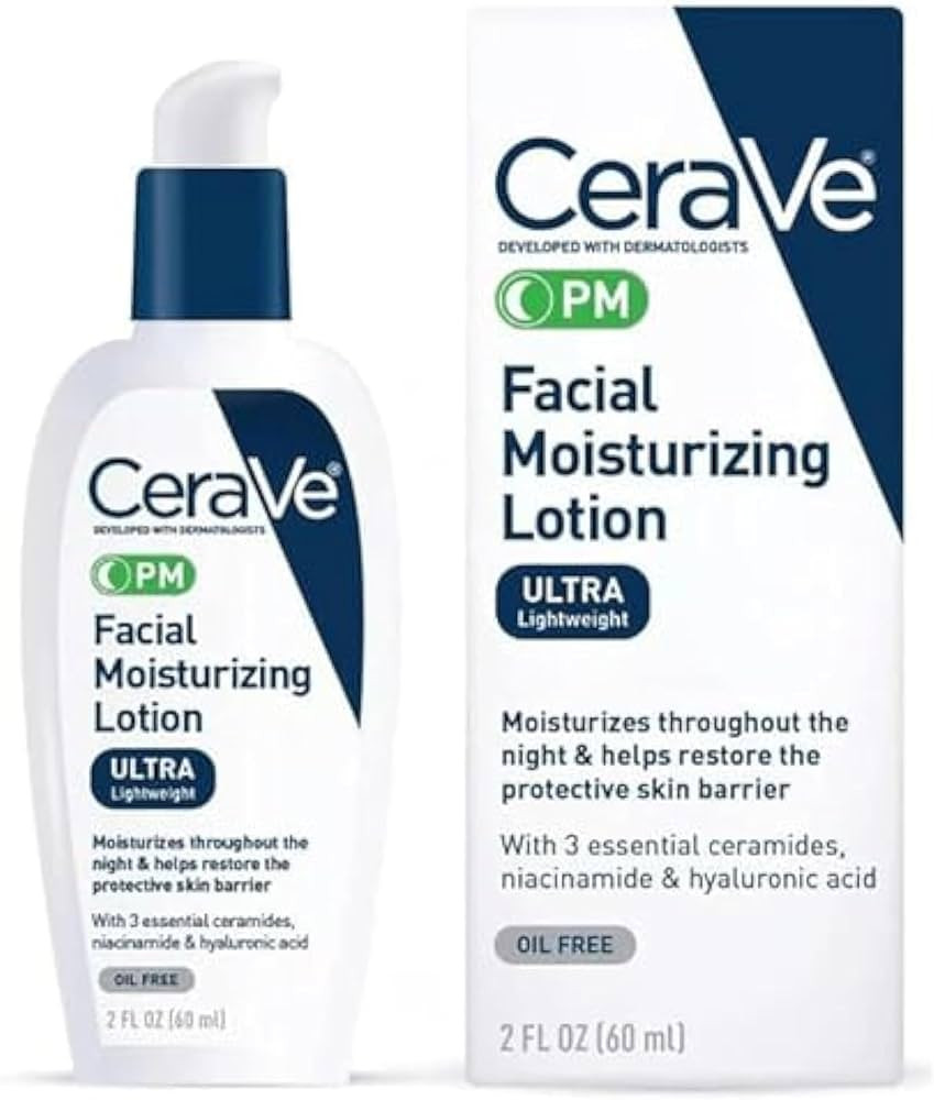 Cerave Facial Moisturizing Lotion for Nighttime, Ultra Lightweight, 3 Oz, 3 Ounces | Amazon (US)