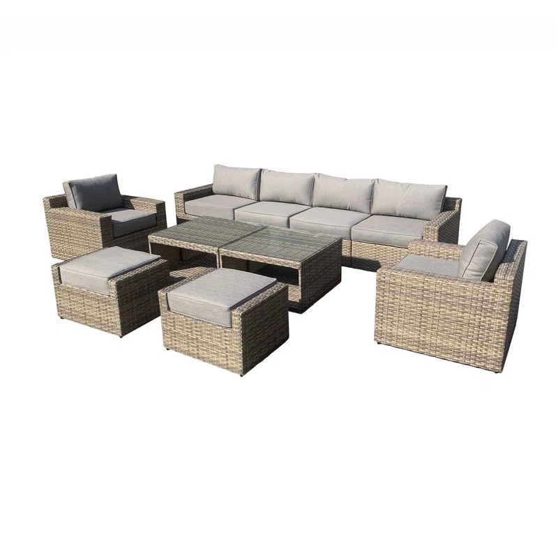 Modale Wicker/Rattan 6 - Person Seating Group with Cushions | Wayfair North America