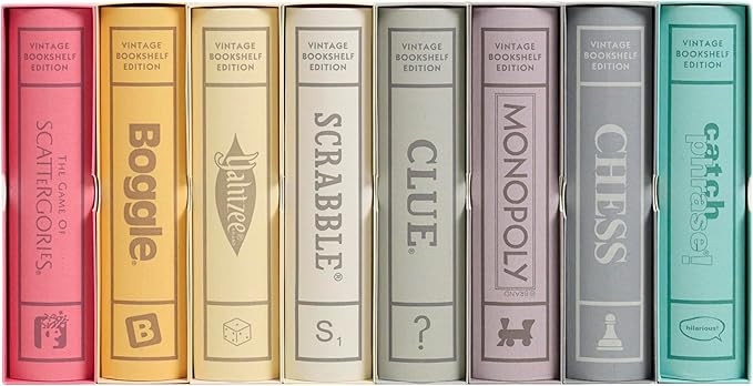 WS Game Company Collection of 8 Vintage Bookshelf Edition Board Games Including Scrabble, Monopol... | Amazon (US)