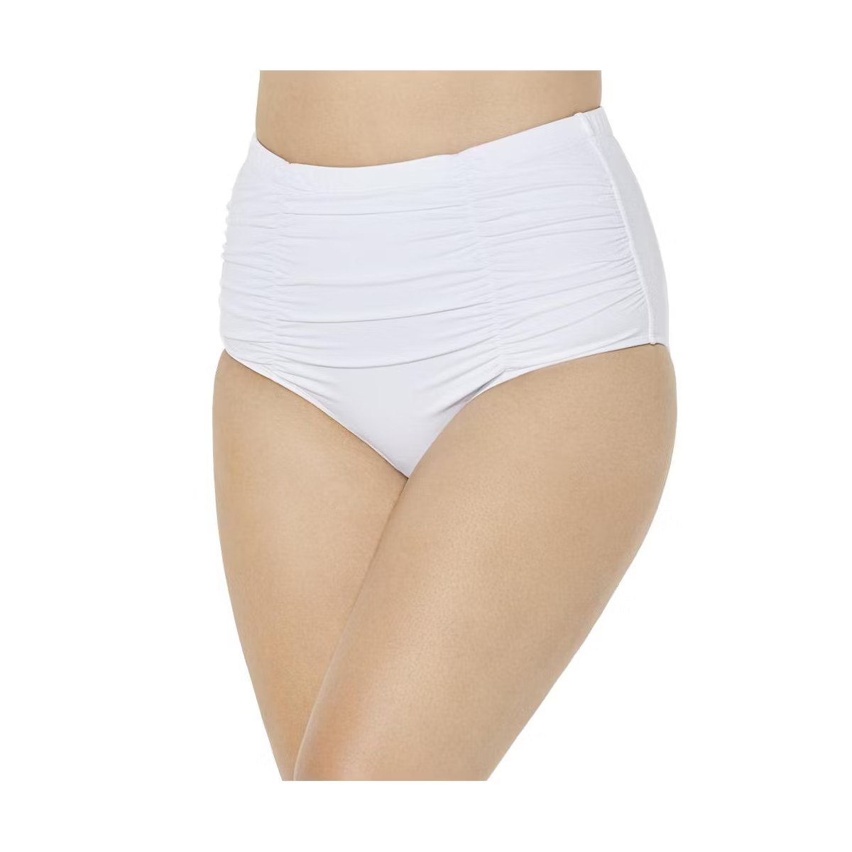 Swimsuits for All Women's Plus Size Shirred High Waist Swim Brief | Target
