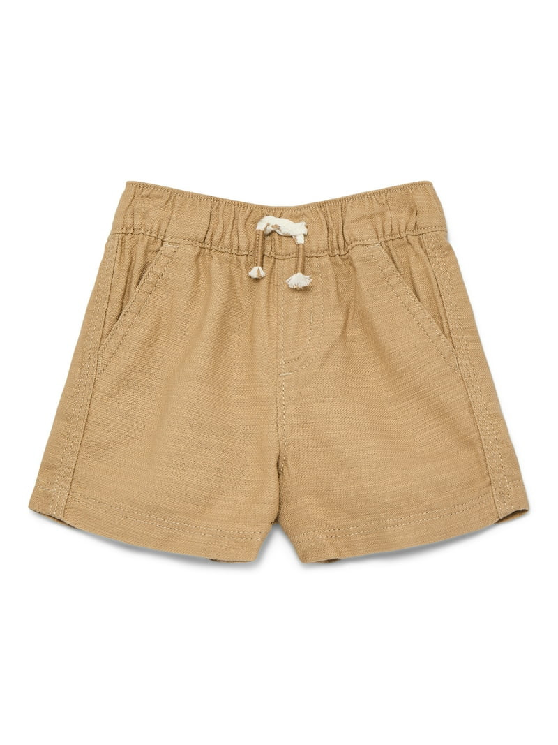 Wonder Nation Baby Boys Cotton Twill Drawstring Shorts, Sizes 0M-24M | Walmart (US)