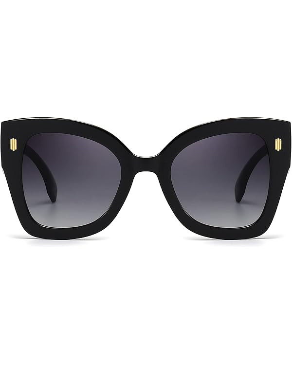 ZORVISION Oversized Square Sunglasses Womens Luxury Big Shades Retro UV400 Protection | Amazon (US)