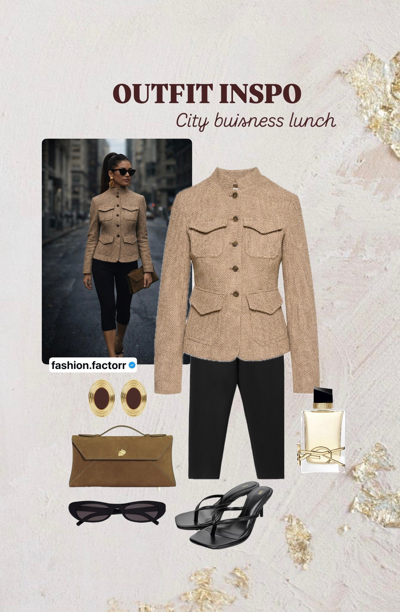 Outfit inspo 🩷

Tweed high neck jacket with cinched waist, capri pants, statement earrings, sandals, clutch, elevated basic, spring outfit, city buisness lunch, date night, ...

#LTKootd #LTKWorkwear