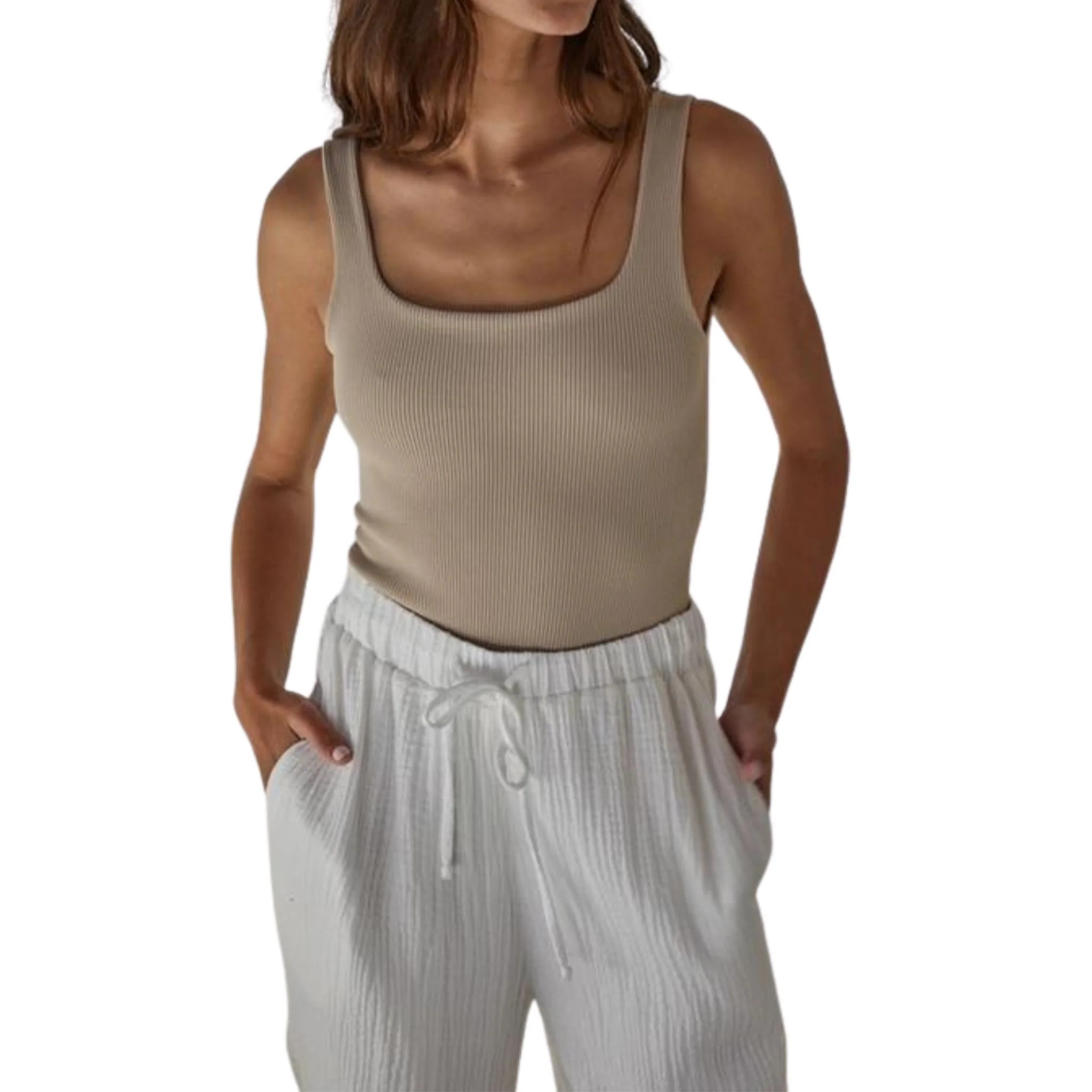 Fair and Square Ribbed Bodysuit | Christina Greene 