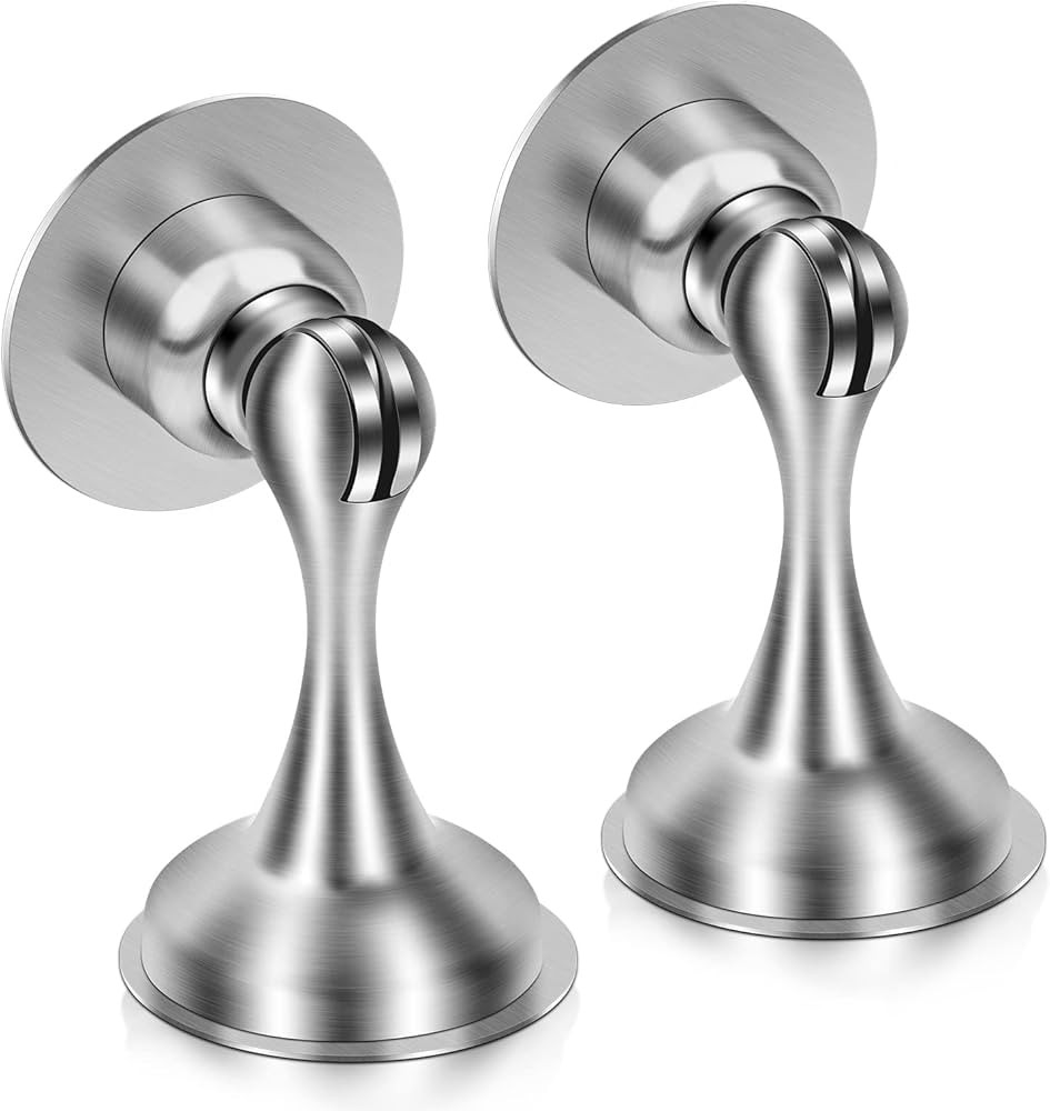 Wedama Door Stopper Stainless Steel Magnetic Door Stop, 2 Pack Heavy Duty Door Catch Holder, Wall... | Amazon (US)