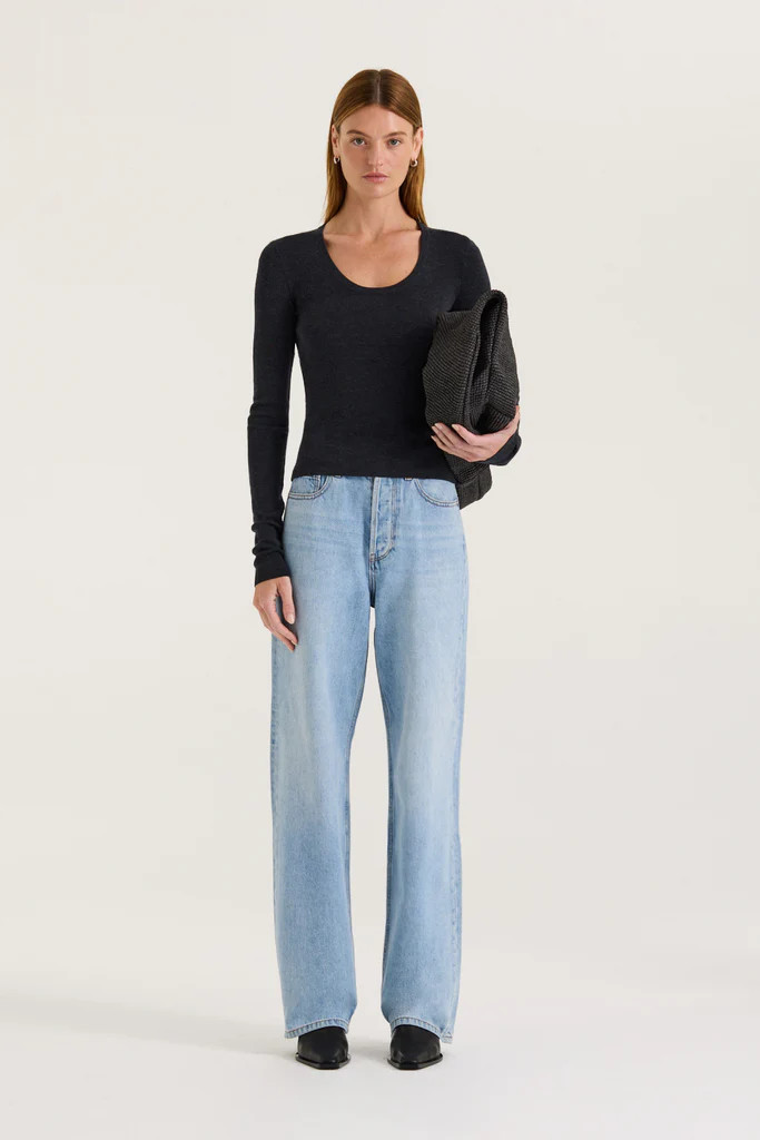 Carr Long Sleeve Scoop Top | Henne