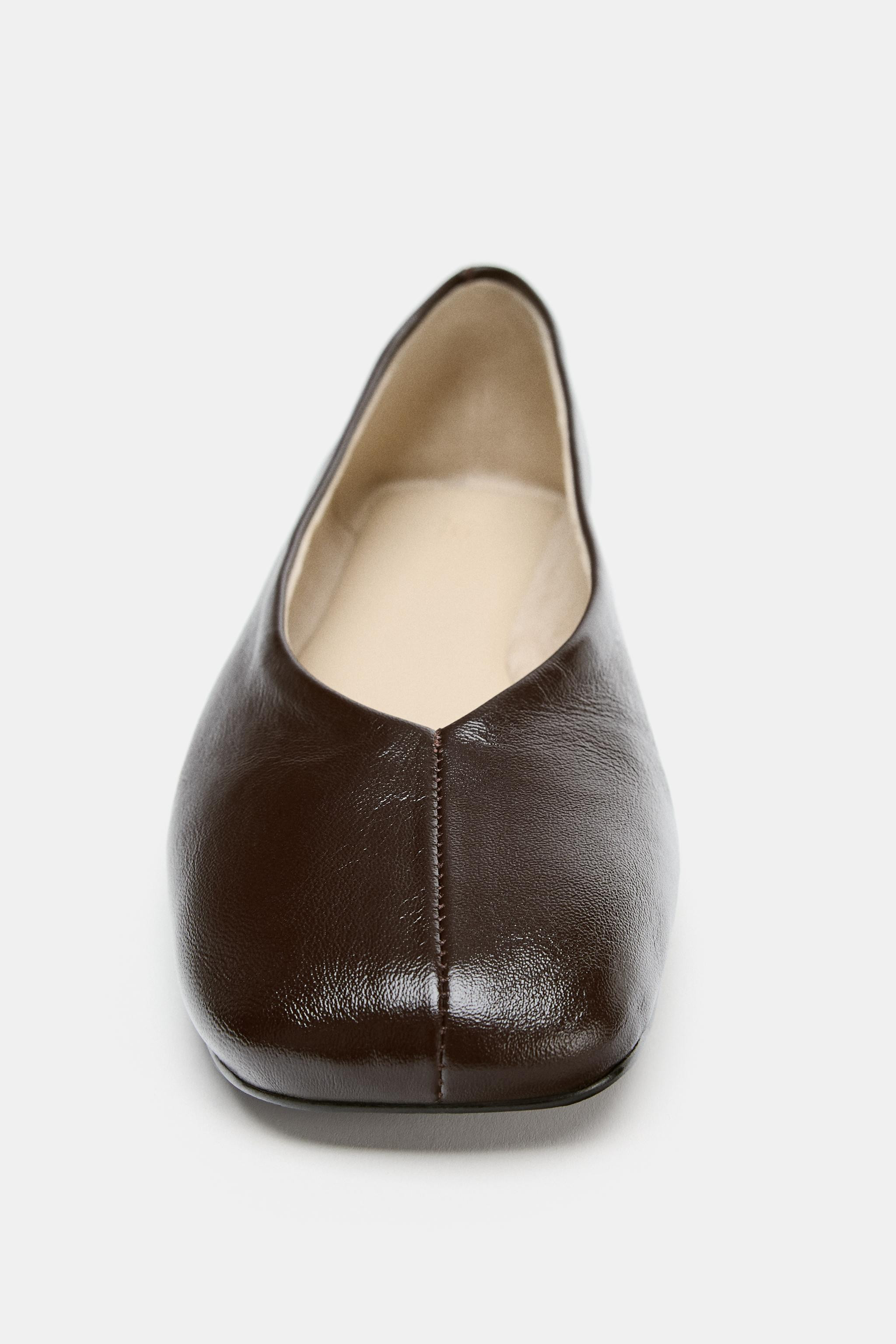 LIMITED EDITION LEATHER BALLET FLATS | Zara US