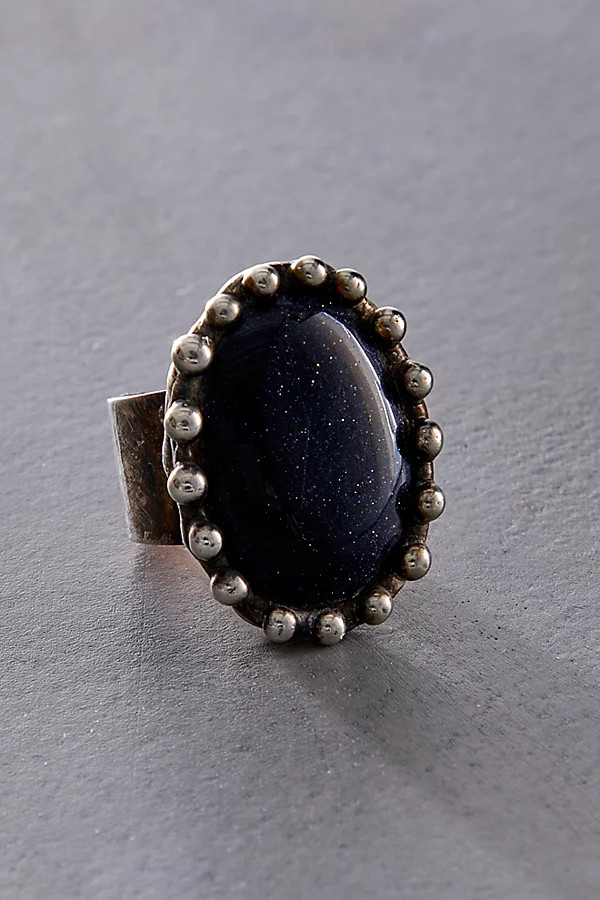 Mikal Winn Blue Goldstone Ring | Free People (Global - UK&FR Excluded)