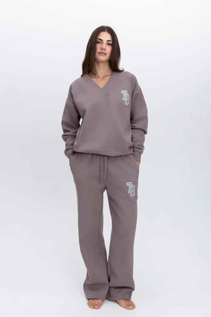 ARLO V-NECK SWEATSHRT CINDER/GREY | The Bar