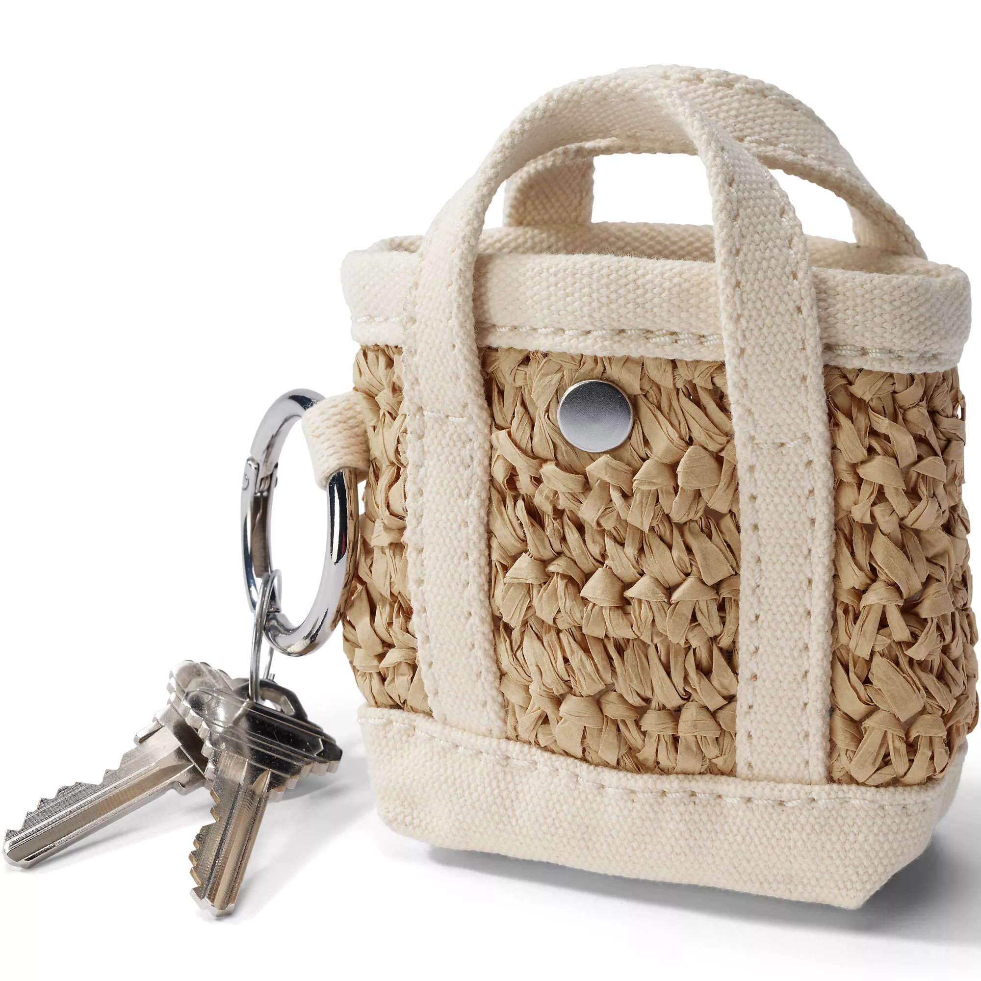 Micro Raffia Tote Charm | Lands' End (US)