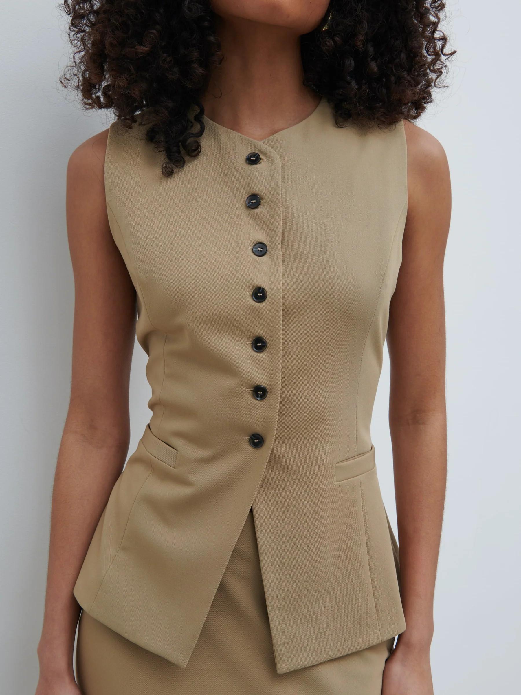 Jean Buttoned Down Waistcoat | Pretty Lavish (UK)