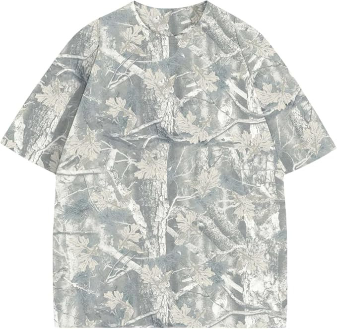 Y2k Camo Oversized Short Sleeve Crew Neck Baggy Shirts Maple Leaf Printed Tshirts Shirts for Wome... | Amazon (US)