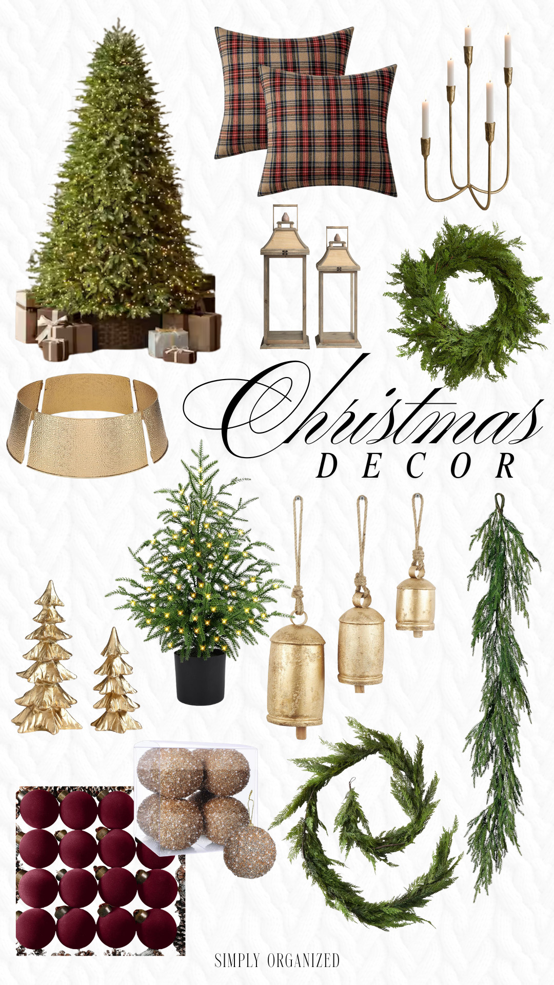 More Christmas decor ideas...I have owned my garlands and wreaths for years. They are so life-like and last forever. I also love the tree collar and the candle holder - so pretty! 

 

#LTKHoliday #LTKSeasonal #LTKHome