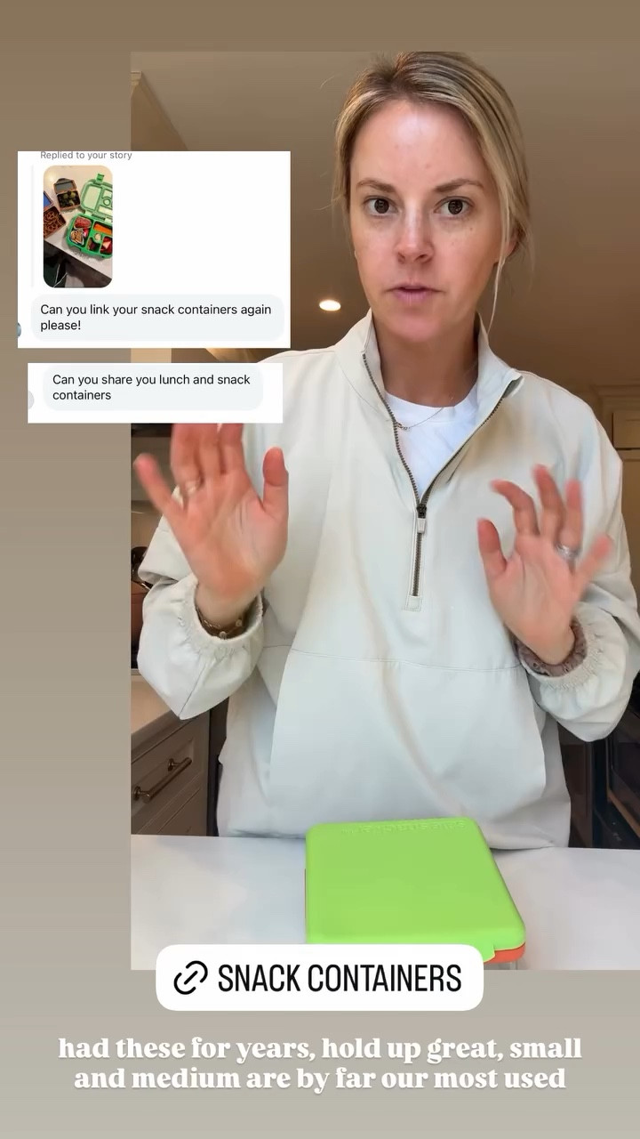 Go to snack containers and lunchboxes for the kids 
-small pullover & shorts 