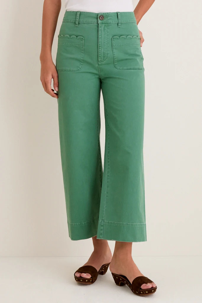 Green Chino Wide Leg Davis Pants | Tuckernuck (US)