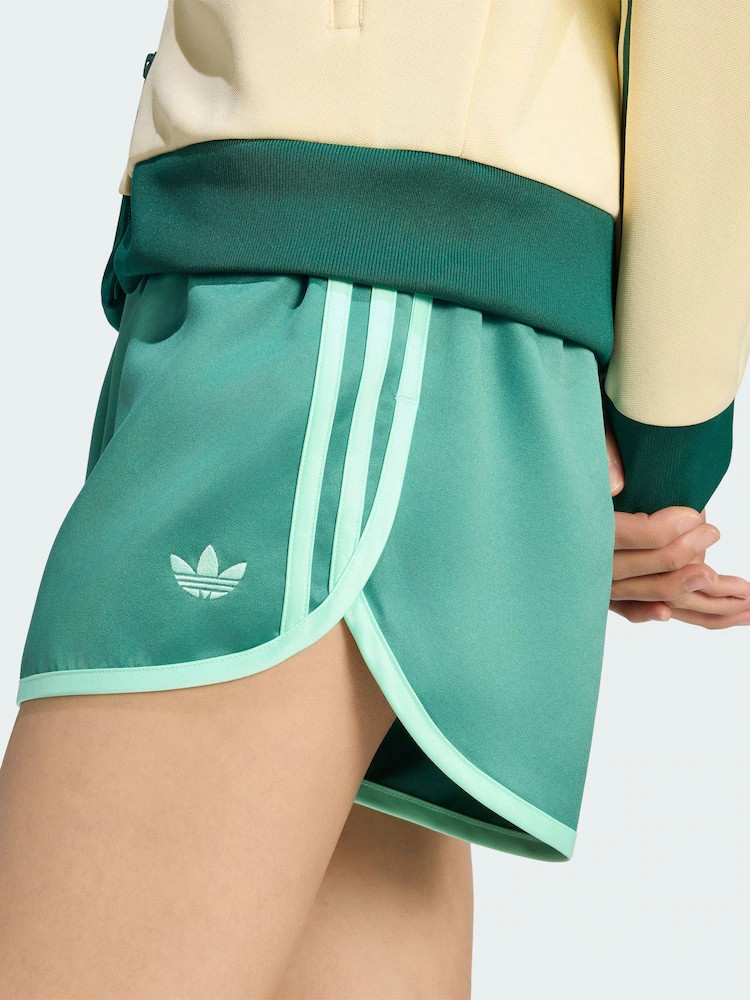 adidas Originals Green 3-Stripes Sprinter Shorts | Next US