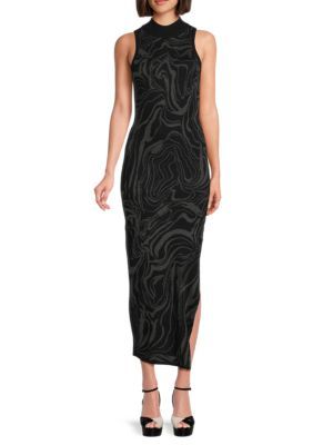 Paloma Abstract Wool Blend Midi Dress | Saks Fifth Avenue OFF 5TH