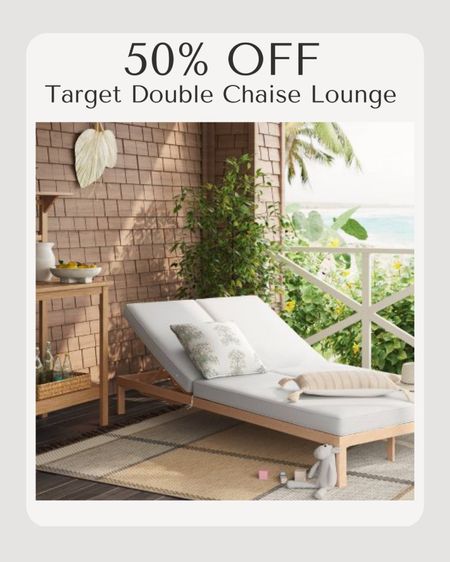 50% off this Studio McGee Target double lounge chaise. Perfect for your patio or deck!!

Outdoor seating 
Outdoor furniture 
Patio furniture 
Deck furniture 

#LTKhome #LTKsalealert #LTKSeasonal