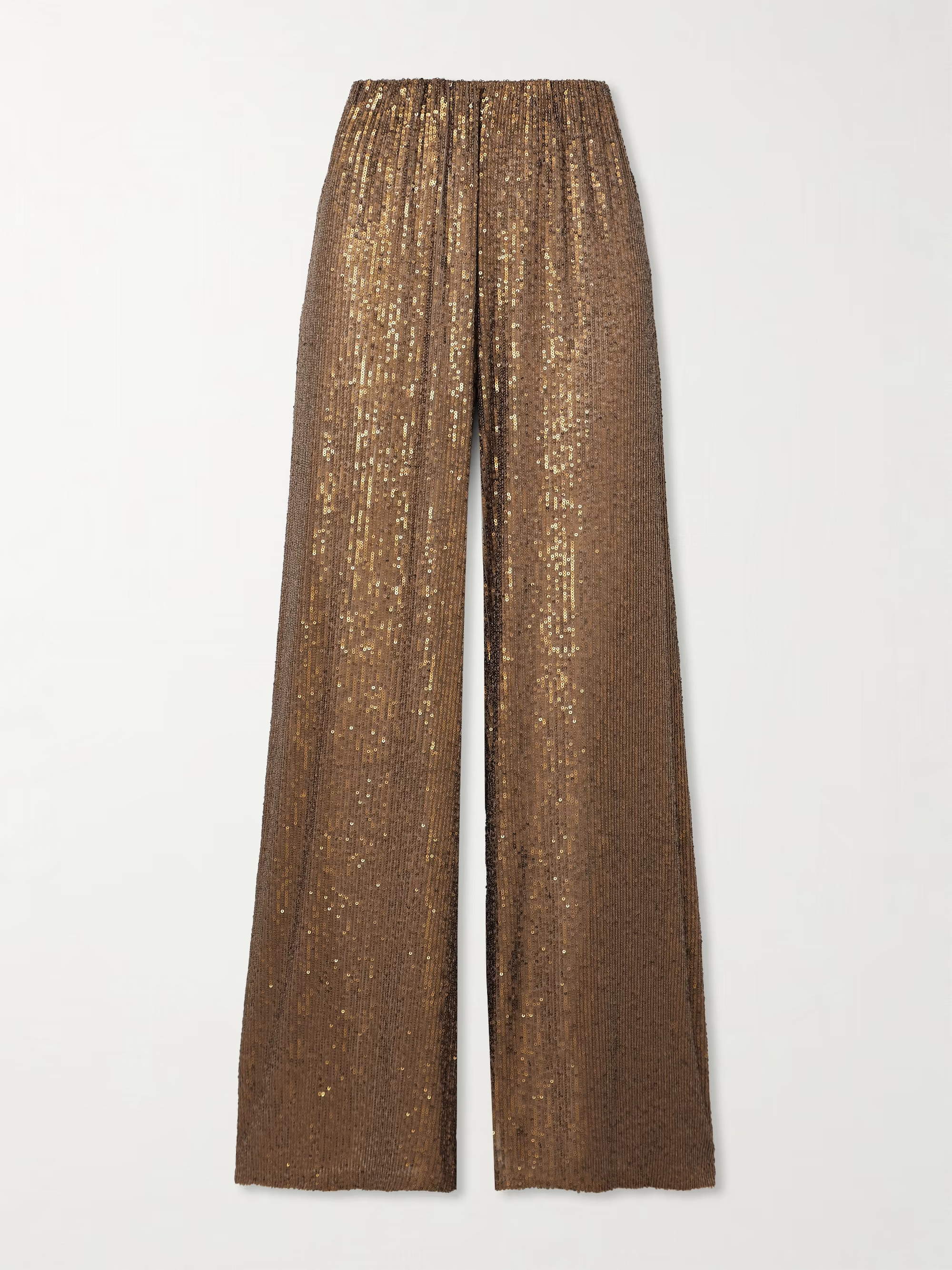 Sequined stretch-mesh wide-leg pants | NET-A-PORTER (US)