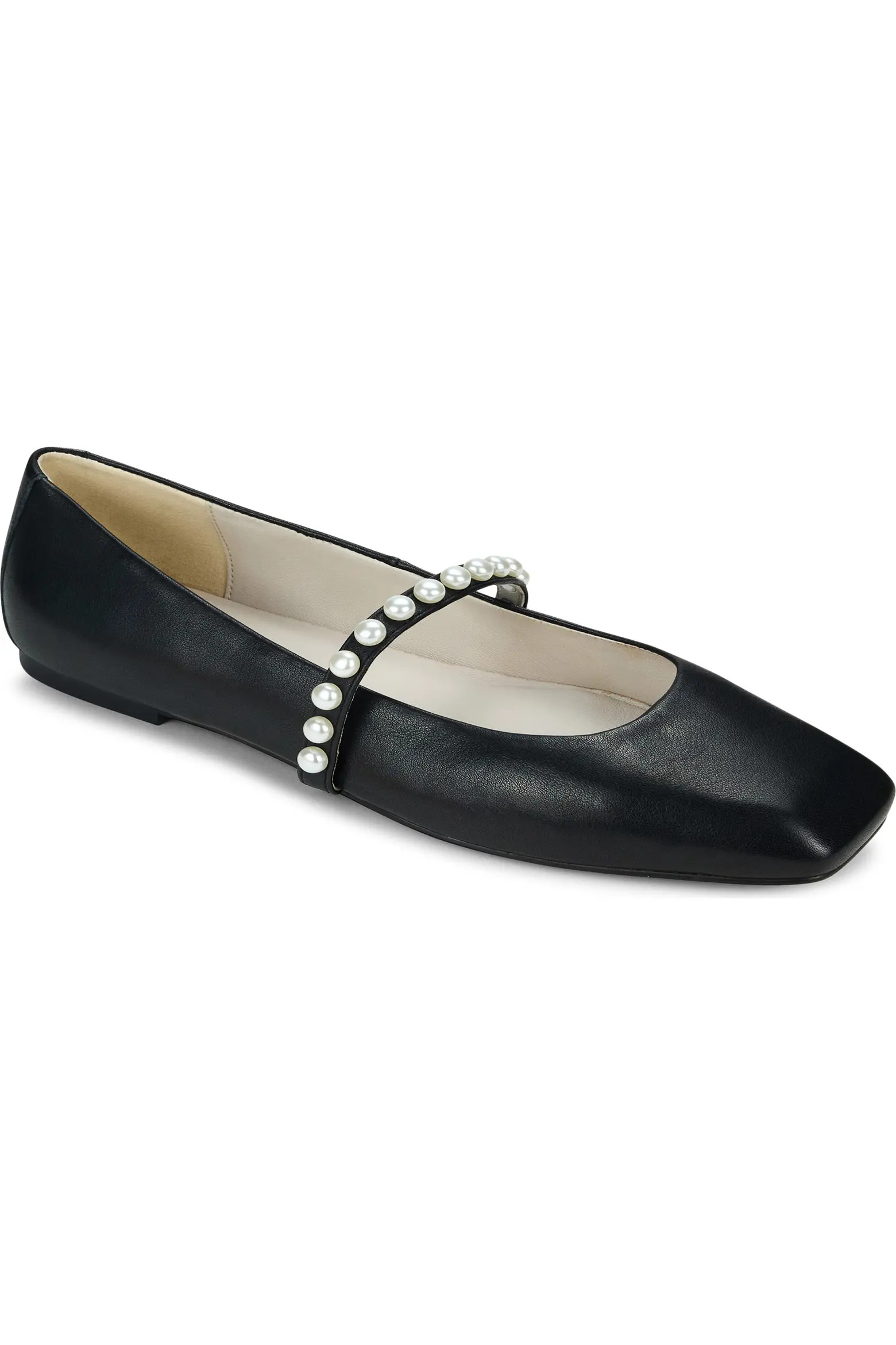 Yosi Samra Cara Faux Pearl Mary Jane Flat (Women) | Nordstrom | Nordstrom