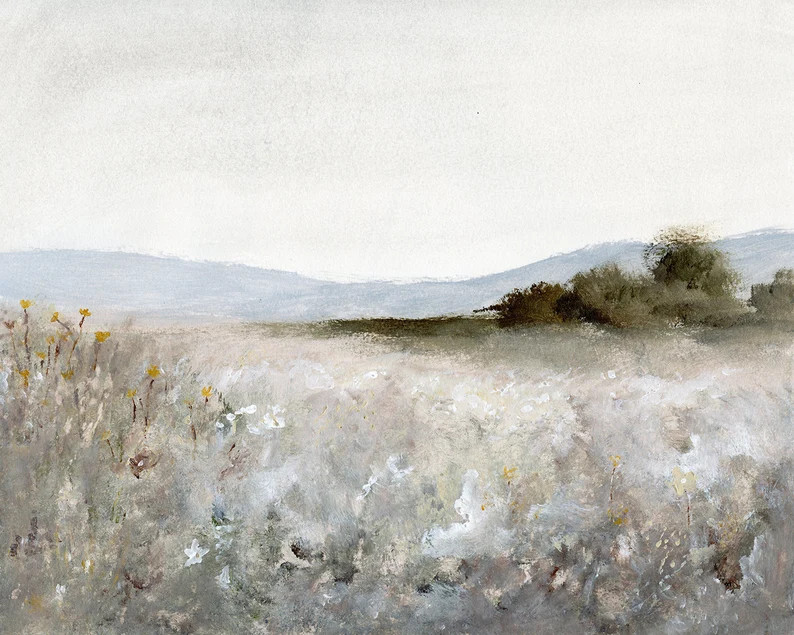 Field Painting, Coastal Field Painting, Coastal Art Print, Art for Kids Bedroom | Wonder - Etsy | Etsy (US)