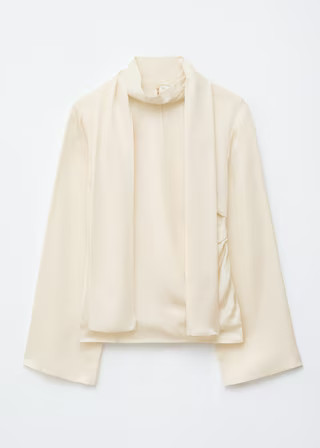 Scarf-Detail Satin Blouse | & Other Stories UK
