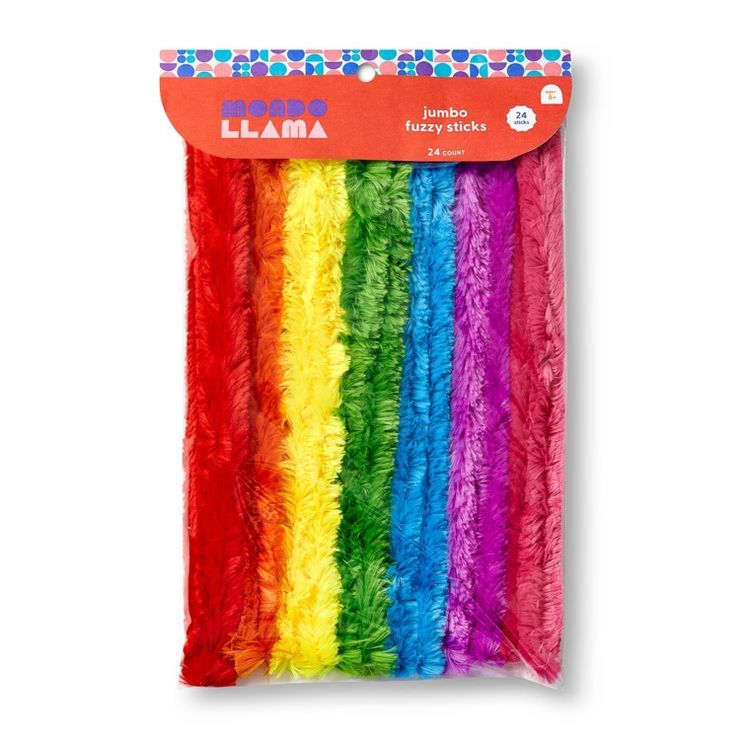 24ct Jumbo Fuzzy Sticks - Mondo Llama™ | Target