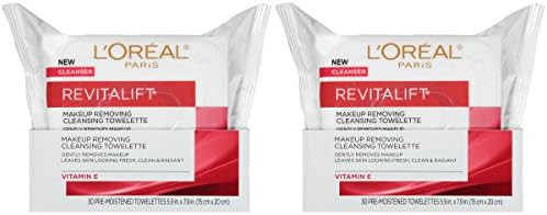Amazon.com: L'Oreal Paris Revitalift Radiant Smoothing Facial Cleansing Towelettes, 2 count : Bea... | Amazon (US)