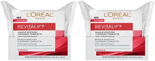 Amazon.com: L'Oreal Paris Revitalift Radiant Smoothing Facial Cleansing Towelettes, 2 count : Bea... | Amazon (US)