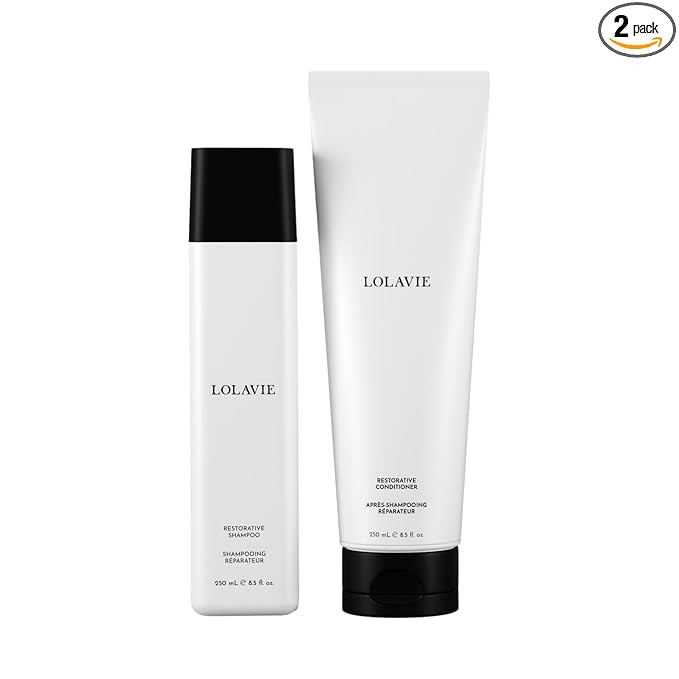 LolaVie Restorative Shampoo (8.5 oz) & Restorative Conditioner (8.5 oz) - Repairs Look of Damage,... | Amazon (US)