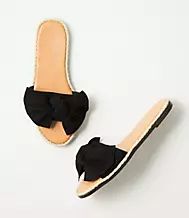 Bow Slide Sandals | LOFT Outlet
