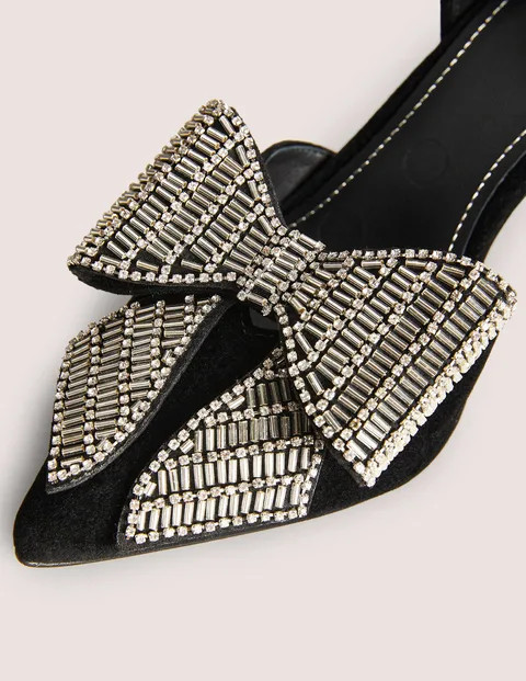 Bow Embellished Heeled Courts | Boden (UK & IE)